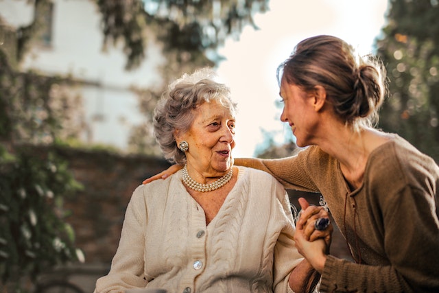 woman nurturing older woman